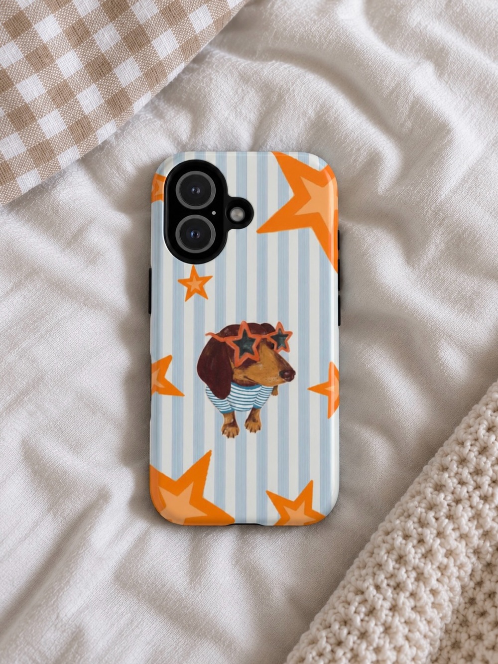 Cute Dachshund Star Tough Phone Case